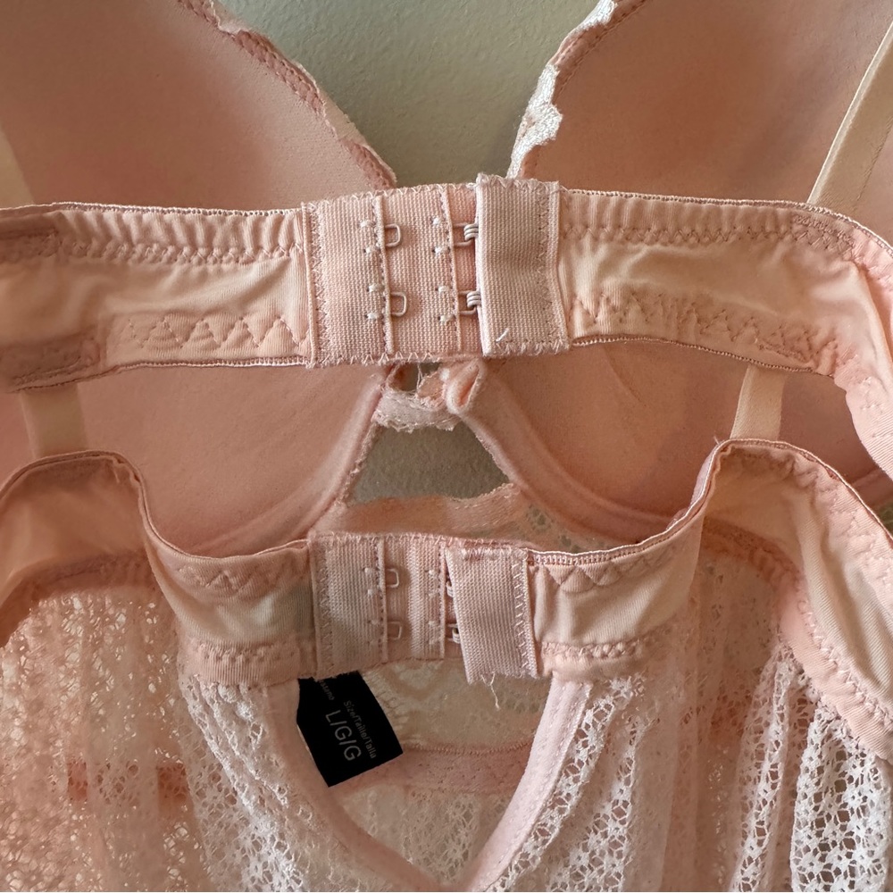 Pink lace nightgown - Picture 4 of 5